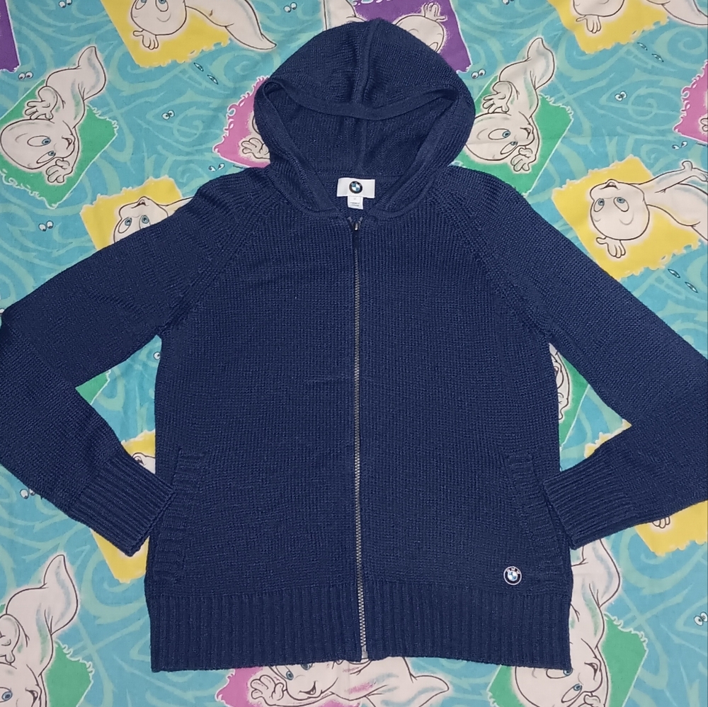 BMW Vintage Promotional Zip Up Sweater Hoodie